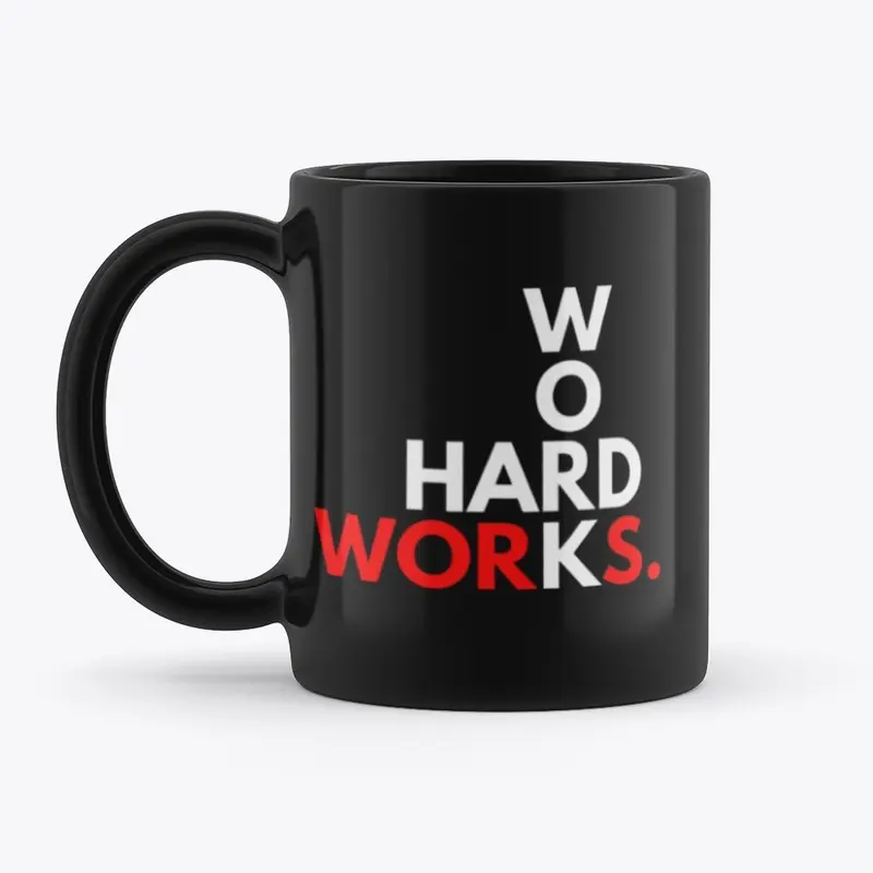 HARD WORK WORKS Mug (Black)